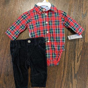 Carters Holiday Shirt and Pant Set